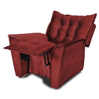 Poltrona Do Papai Reclinável Kit 2 Ruthi Veludo Marsala L05 -