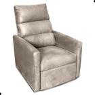 Poltrona Do Papai Reclinável Leon Suede Bege