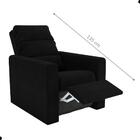 Poltrona Do Papai Reclinável Leon Veludo Inca Preto