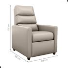 Poltrona Do Papai Reclinável Maia Corino Bege