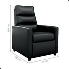 Poltrona Do Papai Reclinável Maia Sintetico Preto