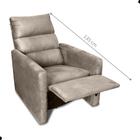 Poltrona Do Papai Reclinável Maia Suede Bege