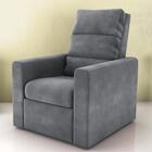 Poltrona Do Papai Reclinável Maia Veludo Cinza