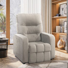 Poltrona Do Papai Reclinavel Maldiva Tecido Veludo Marfim