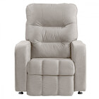 Poltrona Do Papai Reclinavel Maldiva Tecido Veludo Marfim