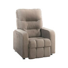 Poltrona Do Papai Reclinável Maldivas Suede Bege Marfim - Spe