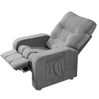 Poltrona Do Papai Reclinável Maldivas Suede Cinza Plus - Spec