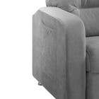 Poltrona Do Papai Reclinável Maldivas Suede Cinza Plus - Spec