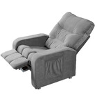 Poltrona Do Papai Reclinável Maldivas Suede Cinza - Speciale