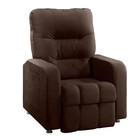 Poltrona Do Papai Reclinável Maldivas Suede Marrom Chocolate