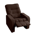 Poltrona Do Papai Reclinável Maldivas Suede Marrom Chocolate