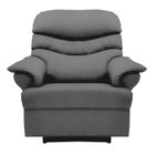 Poltrona Do Papai Reclinável Manual Alana J01 Suede Cinza