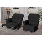 Poltrona Do Papai Reclinável Manual Alana J01 Suede Preto