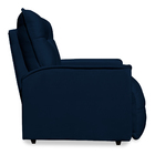 Poltrona Do Papai Reclinável Manual Comfort Veludo Azul Marin