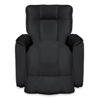 Poltrona Do Papai Reclinável Manual Comfort Veludo Cinza Escu