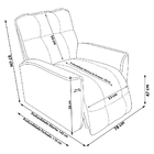 Poltrona Do Papai Reclinável Manual Comfort Veludo Cinza Escu