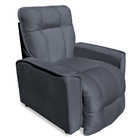 Poltrona Do Papai Reclinável Manual Comfort Veludo Cinza - Mo