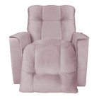 Poltrona Do Papai Reclinável Manual Comfort Veludo Rosê - Mon