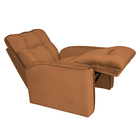 Poltrona Do Papai Reclinável Manual Comfort Veludo Terracota