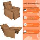 Poltrona Do Papai Reclinável Manual Comfort Veludo Terracota