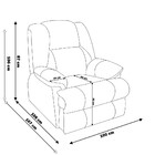 Poltrona Do Papai Reclinável Manual Frances Couro Caramelo -