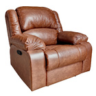 Poltrona Do Papai Reclinável Manual Magnum Pu Sintético Marro