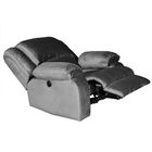 Poltrona Do Papai Reclinável Manual Magnum Veludo Cinza G23 -