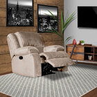 Poltrona Do Papai Reclinável Manual Magnum Veludo Creme G23 -