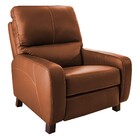 Poltrona Do Papai Reclinável Manual Viena Two Way Couro Marro