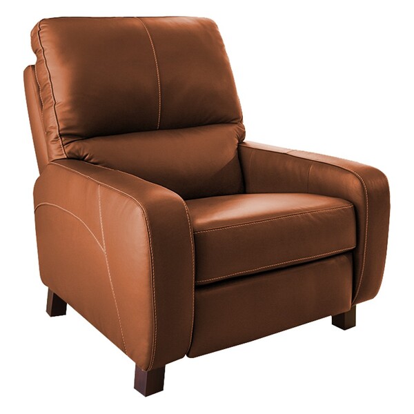 Poltrona Do Papai Reclinável Manual Viena Two Way Couro Marro