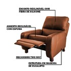 Poltrona Do Papai Reclinável Manual Viena Two Way Couro Marro