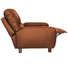 Poltrona Do Papai Reclinável Manual Viena Two Way Couro Marro