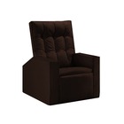 Poltrona Do Papai Reclinável Marrom Em Veludo Berlian