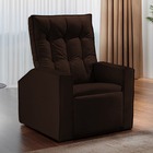 Poltrona Do Papai Reclinável Marrom Em Veludo Berlian