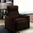 Poltrona Do Papai Reclinável Marrom Em Veludo Vecchio