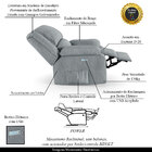 Poltrona Do Papai Reclinável Melim Elétrica Led Linho Fh1 - D