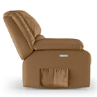 Poltrona Do Papai Reclinável Melim Elétrica Led Pu Caramelo F