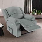 Poltrona Do Papai Reclinável Melim Elétrica Led Pu Cinza Fh1