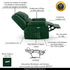 Poltrona Do Papai Reclinável Melim Elétrica Led Pu Fh1 - D'ro