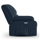 Poltrona Do Papai Reclinável Melim Elétrica Led Veludo Fh1 -