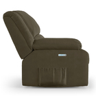 Poltrona Do Papai Reclinável Melim Elétrica Led Veludo Fh1 -