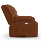 Poltrona Do Papai Reclinável Melim Elétrica Led Veludo Fh1 -