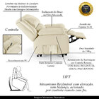 Poltrona Do Papai Reclinável Melim Elevação Lift Elétrico Pu