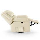 Poltrona Do Papai Reclinável Melim Glider Giratória Pu Bege F