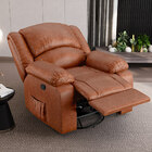 Poltrona Do Papai Reclinável Melim Glider Giratória Pu Brilho