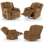 Poltrona Do Papai Reclinável Melim Glider Giratória Pu Carame