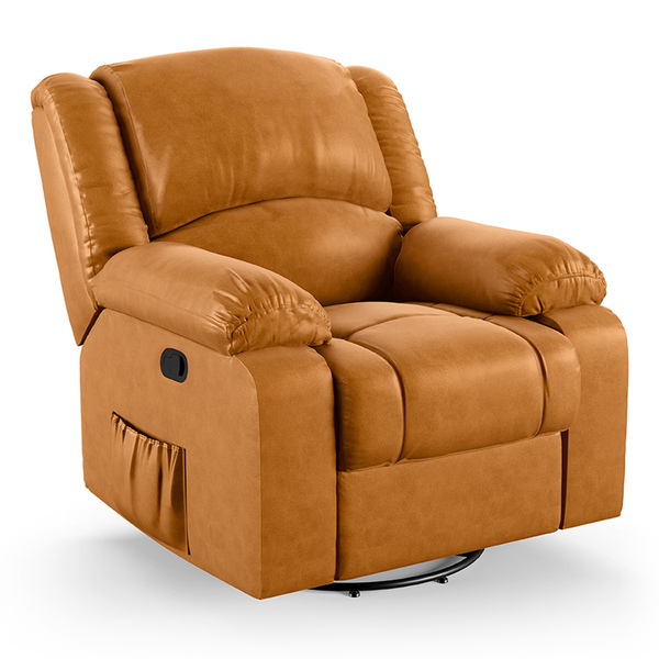 Poltrona Do Papai Reclinável Melim Glider Giratória Pu Fh1 -