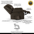 Poltrona Do Papai Reclinável Melim Glider Giratória Pu Marrom