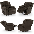 Poltrona Do Papai Reclinável Melim Glider Giratória Pu Marrom