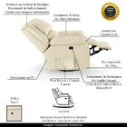 Poltrona Do Papai Reclinável Melim Glider Giratória Usb Pu Be